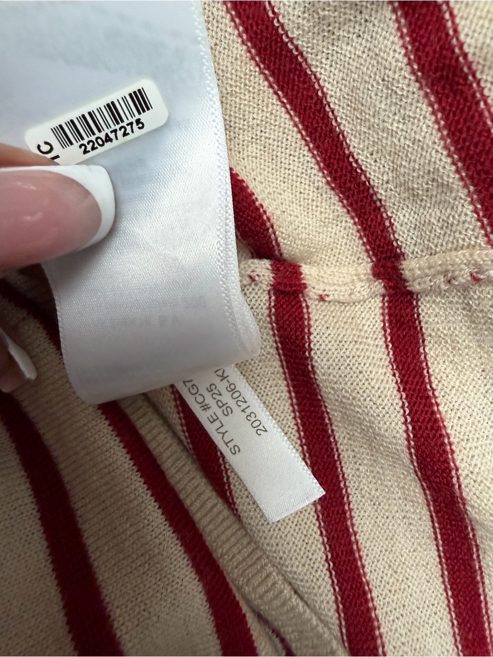 J. Crew Carolyn fitted crewneck sweater in striped merino wool small - Picture 9 of 9